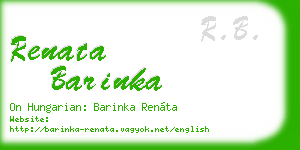 renata barinka business card